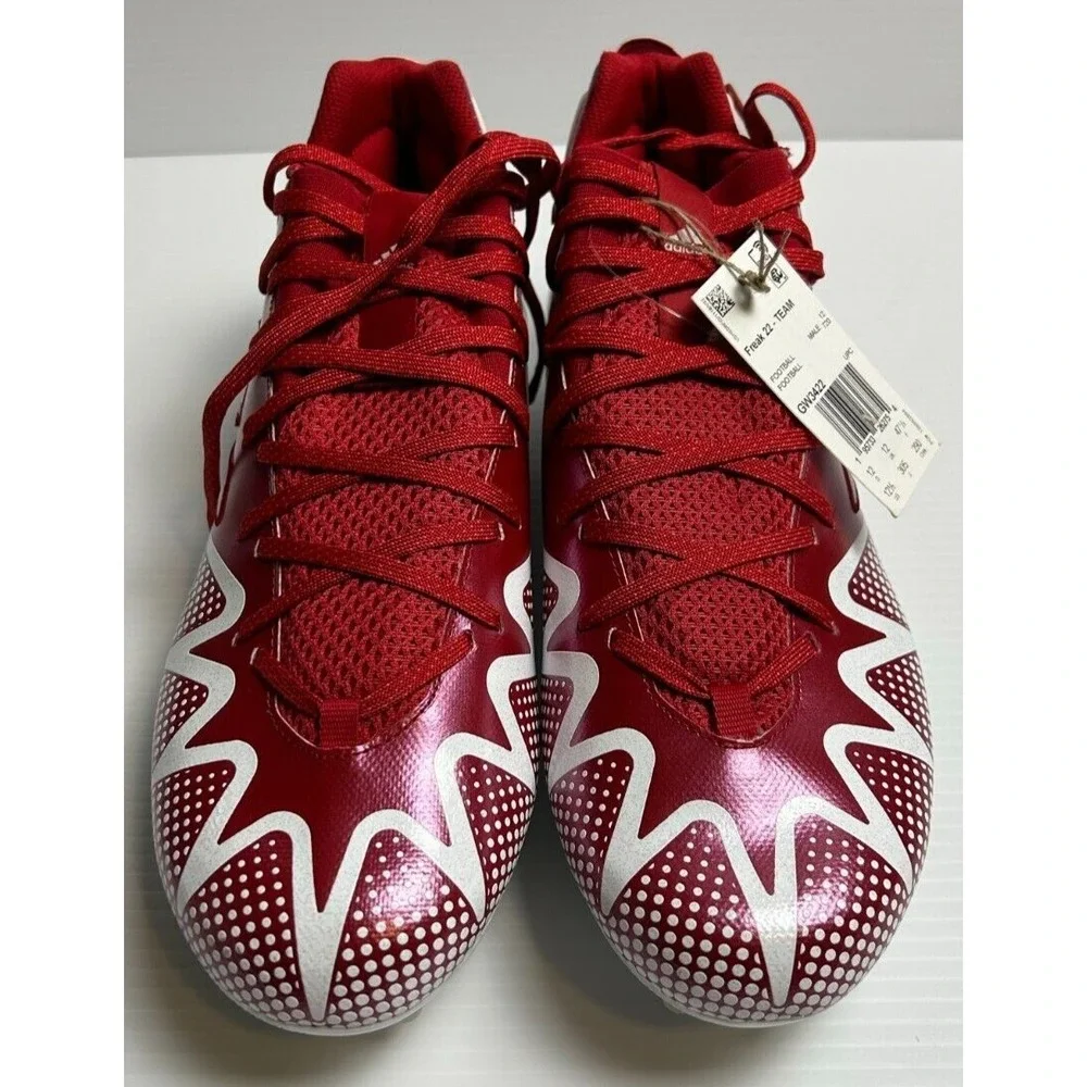 New Adidas Freak 22 Team Football Cleats Size 12.5 Red White GW3422